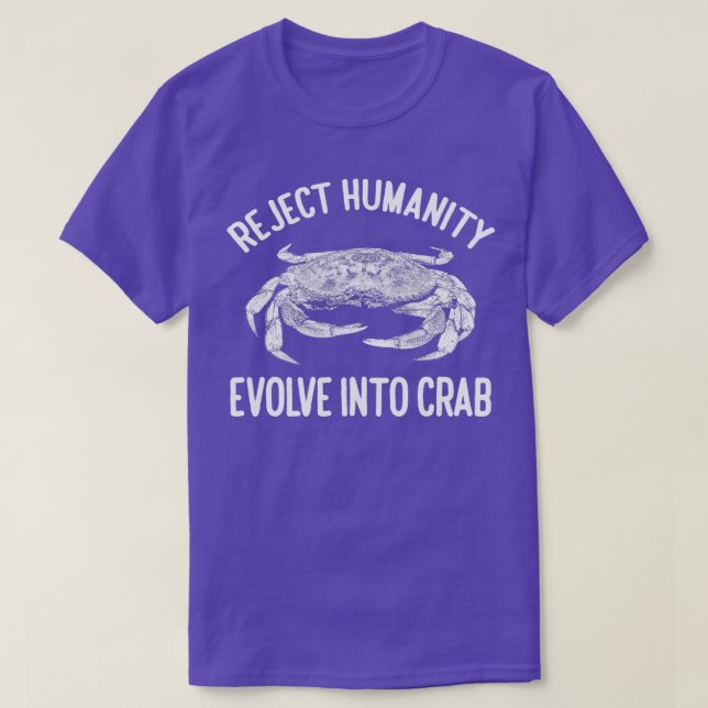 Avvisa humanitet som uppstått i krabba t shirt (Design framsida)