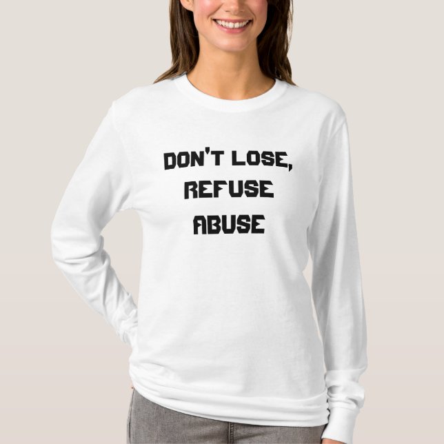 Avvisa missbruk t-shirts (Framsida)