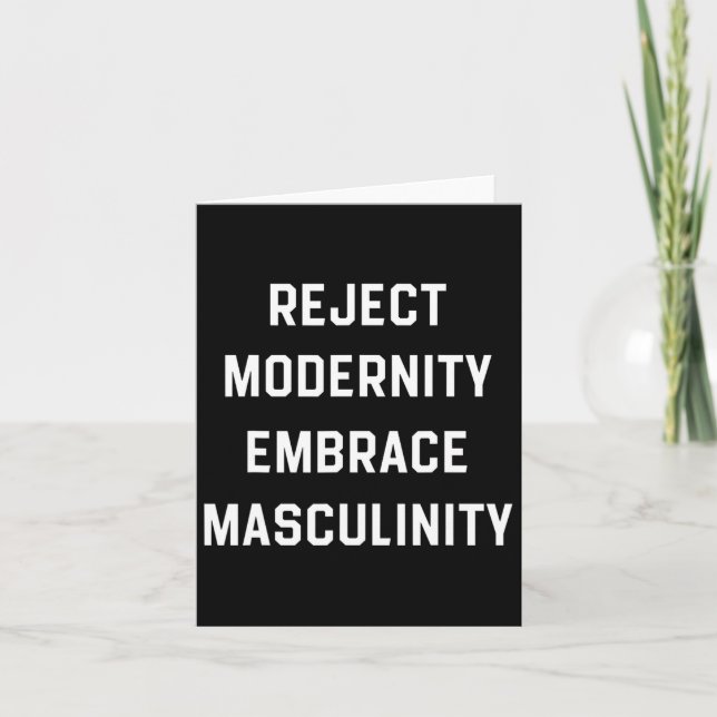 Avvisa modernt embrace Masculinity Kort (Framsida)