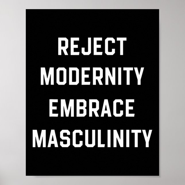 Avvisa modernt embrace Masculinity Poster (Framsidan)