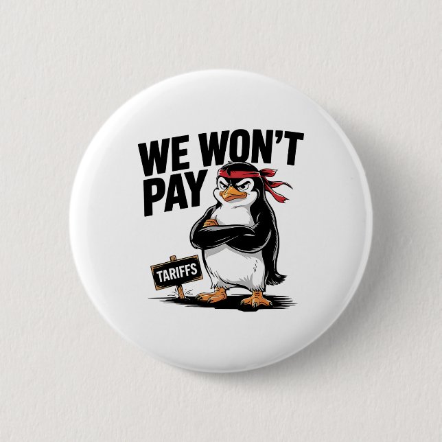 Avvisa penguin-tarifferna för politisk orättvisa knapp (Framsida)