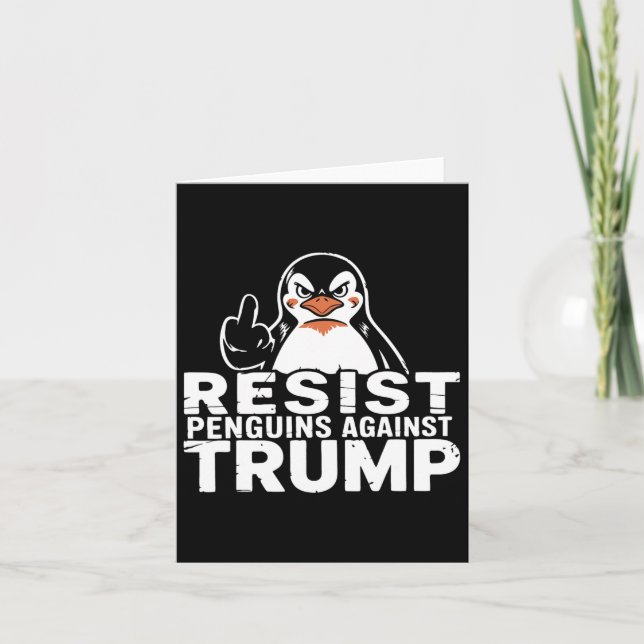 Avvisa penguiner mot trumpetariffer i Mitten Kort (Framsida)