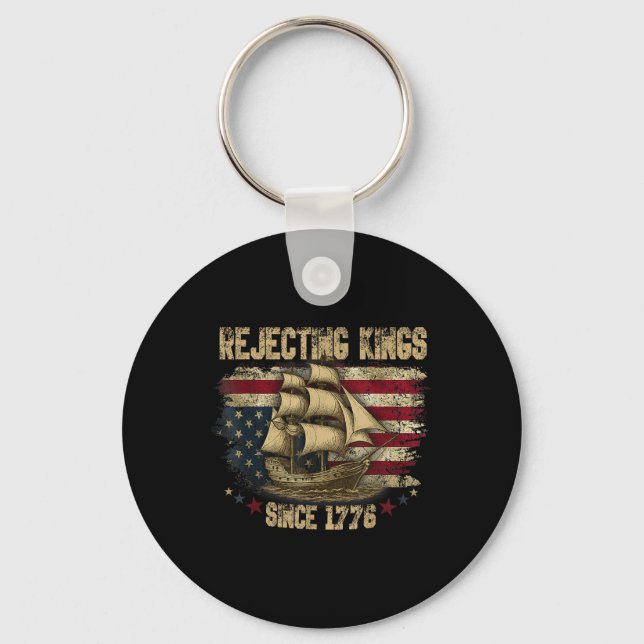 Avvisar kungar sedan 1776 Liberty Patriotisk Usa S Nyckelring (Framsida)