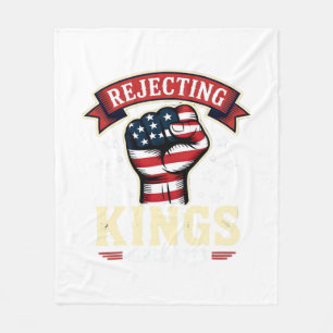 Avvisar kungar sedan 1776 Patriotisk amerikansk ob Fleecefilt