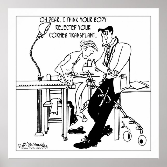 Avvisning av kornea transplantat poster (Framsidan)