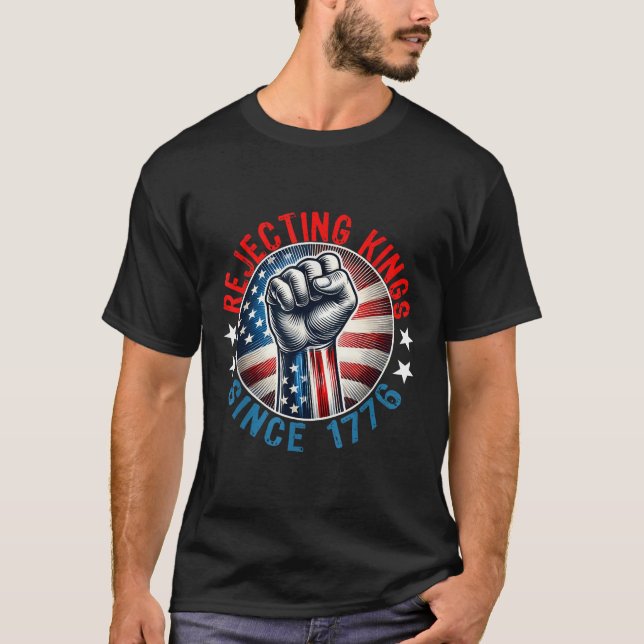 Avvisning av Kung sedan 1776 handgrepp T Shirt (Framsida)