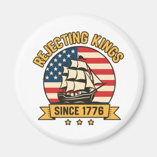 Avvisning av Kung sedan Vintagen Patriotic USA 177 Magnet