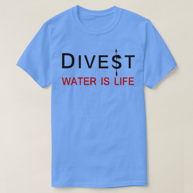 Avyttra Vatten är Life T Shirt (Design framsida)