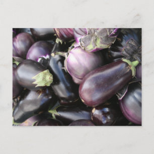 Avyttring av Lila Eggplant på marknaden Vykort