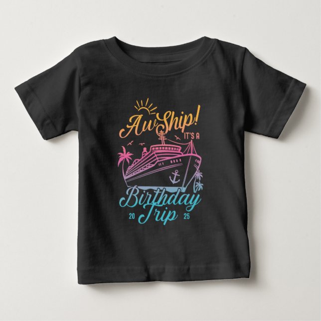 Aw Frakt Anpassningsbar Birthday Cruise Group Matc T Shirt (Framsida)