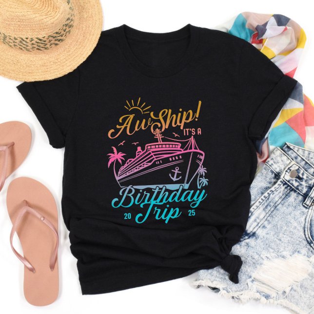 Aw Frakt Anpassningsbar Birthday Cruise Group Matc T Shirt (Skapare uppladdad)