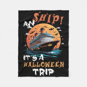 Aw Frakt Halloween Resa Family Cruise Funny Hallow Fleecefilt