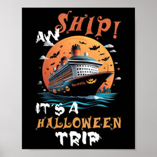 Aw Frakt Halloween Resa Family Cruise Funny Hallow Poster