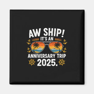 Aw Ship årsdag resa 2025 kryssning par semester Magnet