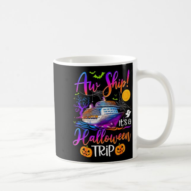 Aw Ship Halloween Family Cruise Crew Family Vacati Kaffemugg (Höger)