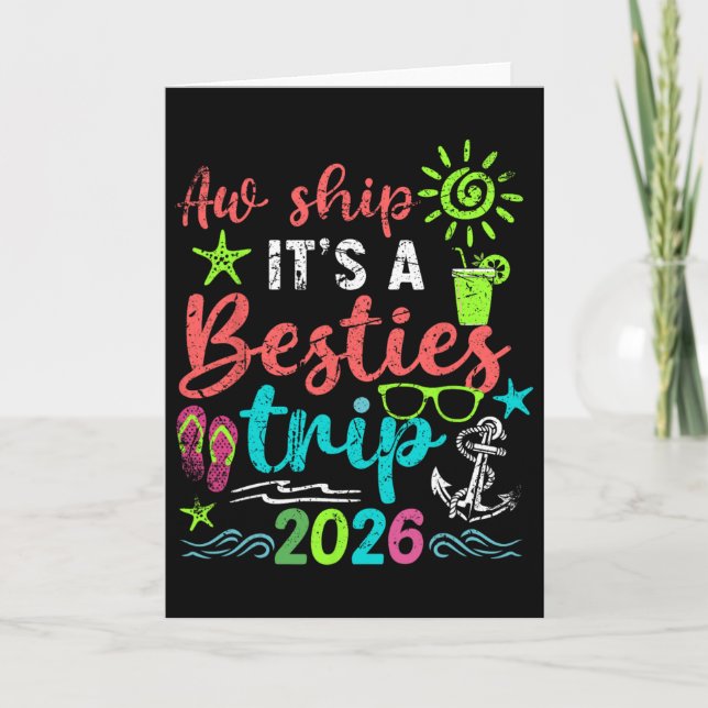 Aw Ship It’s A Girls Trip 2026 Cruise Vacation  Kort (Framsida)