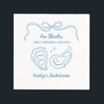 Aw Shuck Oyster Coastal Bachelorette Party Pappersservett<br><div class="desc">Aw Shuck Oyster Coastal Bachelorette Party Napkins</div>