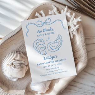 Aw Shucks, hon är en Bride Bachelorette Helg Inbjudningar