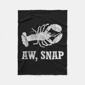 Aw Snap Funny Lobster Pun Novelty Graphic Fleecefilt