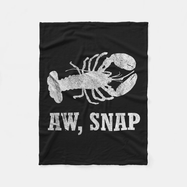 Aw Snap Funny Lobster Pun Novelty Graphic Fleecefilt (Framsidan)