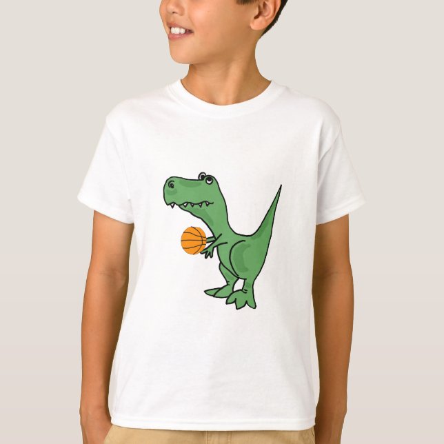 AW- T-Rex-uppspelning av basketboll Shirt Tee (Framsida)