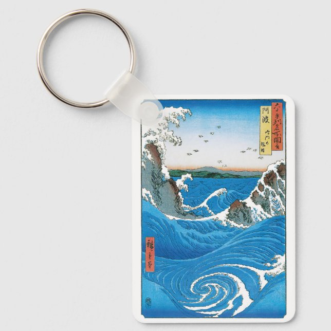 Awa Province, Naruto Whirlpools av Ando Hiroshige Nyckelring (Framsida)