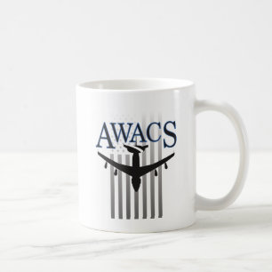 Awacs-vaktpost och US-flagga Kaffemugg