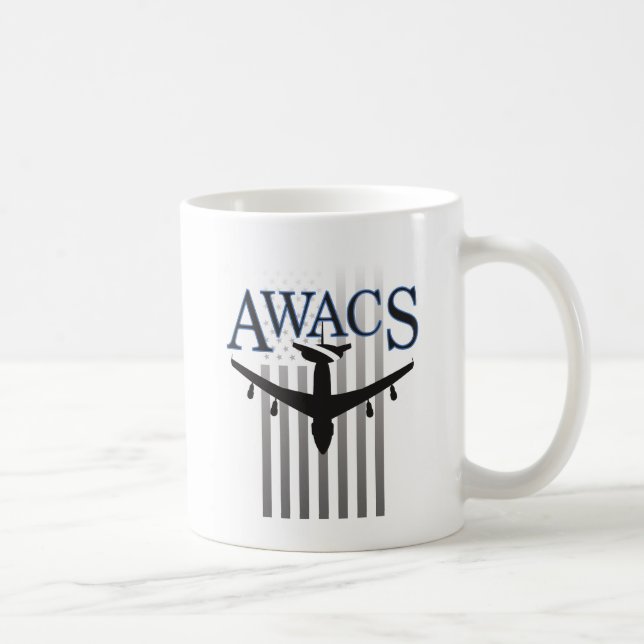 Awacs-vaktpost och US-flagga Kaffemugg (Höger)