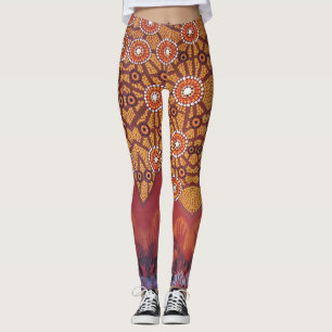 Awakande aboriginella dansbalkar leggings