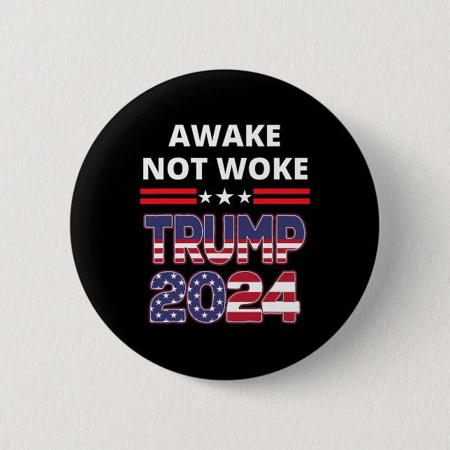 Awake Not Woke Trump Election Republican Save Amer Knapp (Framsida)