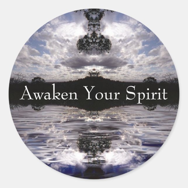 Awaken Din själ Runt Klistermärke (Framsida)