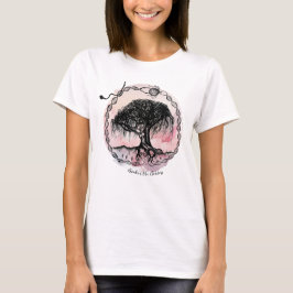 Awaken, gudinna Träd på Rosan T Shirt