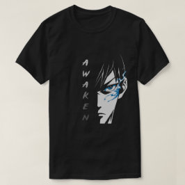 AWAKEN - Halva Ansikte Anime T-Shirt