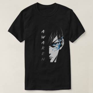 AWAKEN - Halva Ansikte Anime T-Shirt