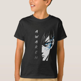 AWAKEN - Halva Ansikte Anime T-Shirt