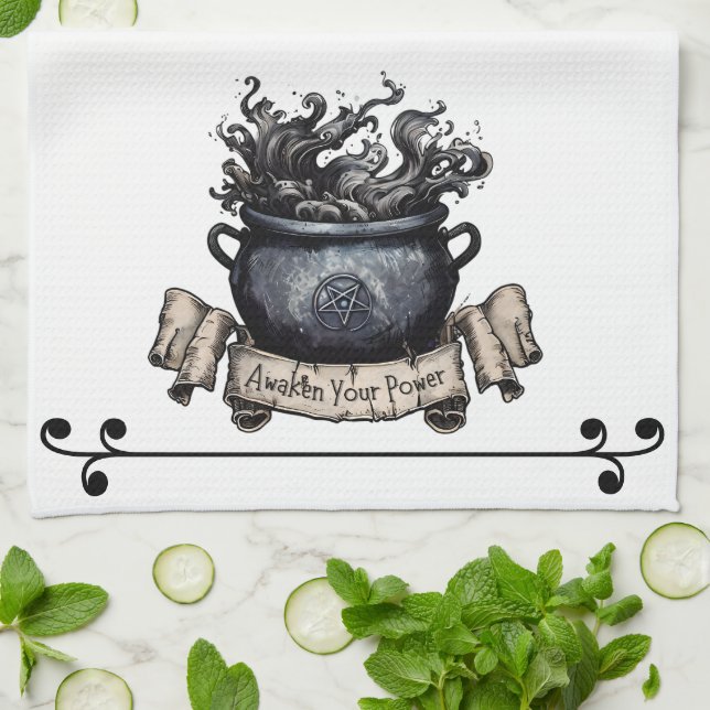 Awaken Your Power Cauldron Kökshandduk (Vikta)