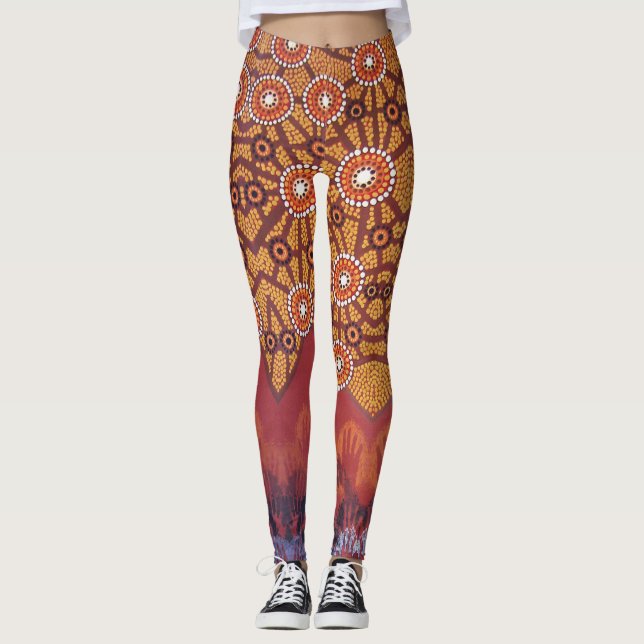 Awakening Aboriginal Dance Leggings (Framsida)
