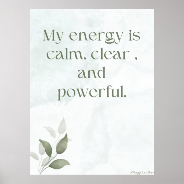Awakening Energy Inspirational Floral Poster (Framsidan)