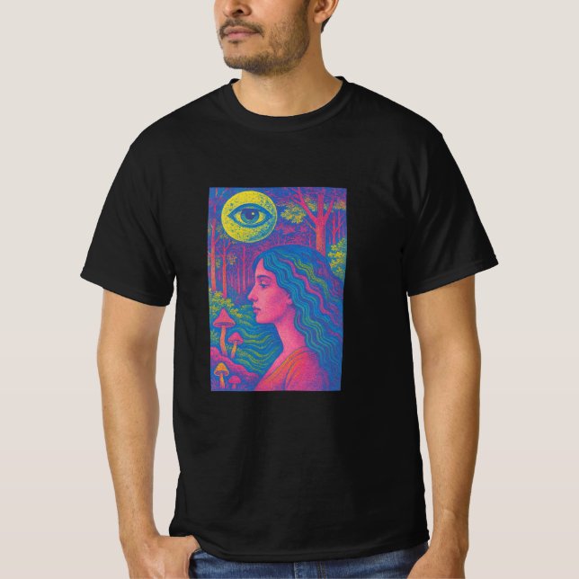 Awakzed Vision - Psychedelic Forest Muse Tee (Framsida)