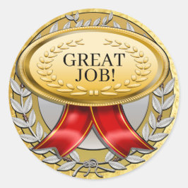 Award Medal Monogram Sticker Runt Klistermärke