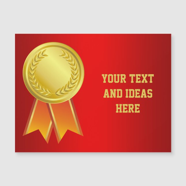 AWARD RIBBON guld I + din backgr. & text (Framsida)