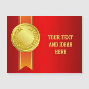 AWARD RIBBON guld II + din backgr. & text