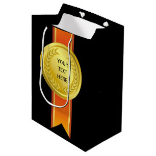 AWARD RIBBON guld II + din backgr. & text