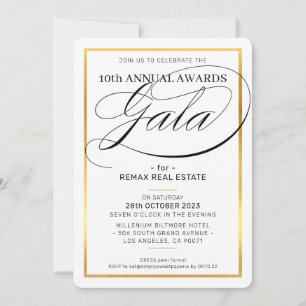 AWARDS GALA DINNER modern affärsverksamhet guld sv Inbjudningar