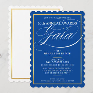 AWARDS GALA DINNER royal blue guld Inbjudningar