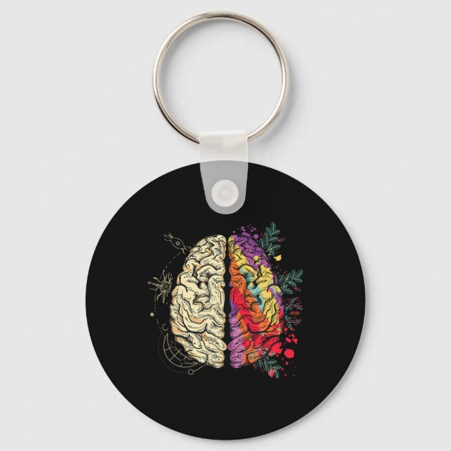 Awarenes Neurodiversity Brain Mental Health Autism Nyckelring (Framsida)