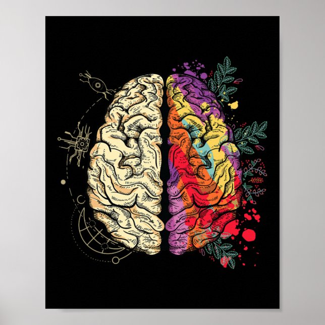 Awarenes Neurodiversity Brain Mental Health Autism Poster (Framsidan)
