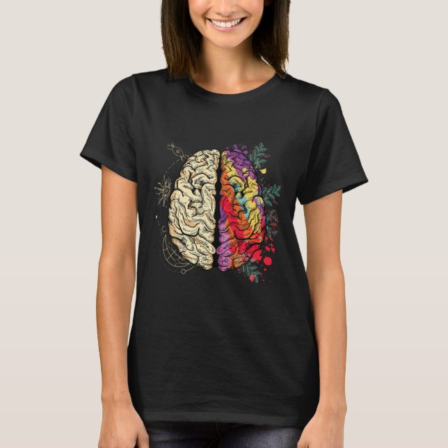 Awarenes Neurodiversity Brain Mental Health Autism T Shirt (Framsida)