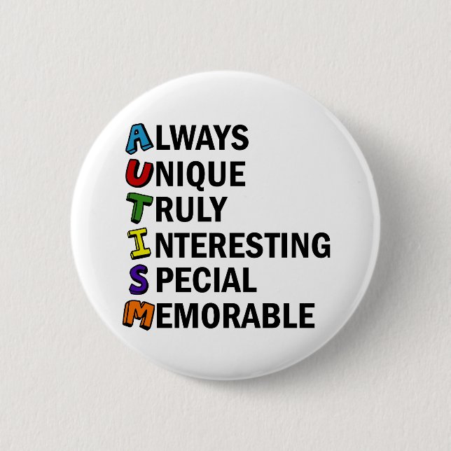 Awareness Acrostic Cute Rainbow Ord Dikt Knapp (Framsida)