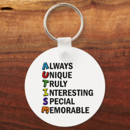 Awareness Acrostic Cute Rainbow Ord Dikt Nyckelring